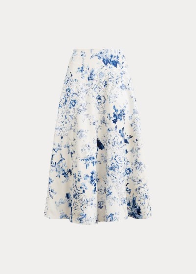 Women's Ralph Lauren Trivelas Floral Leather Skirts | 270965JEF